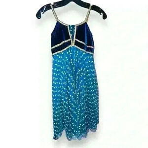Dance Lyrical Jazz Tap costume Large Child Dark Teal By Revolution
